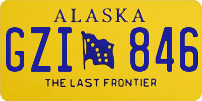 AK license plate GZI846
