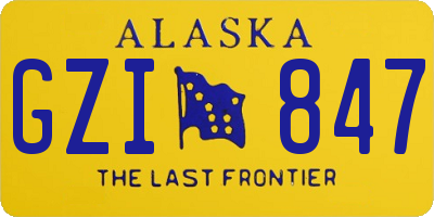 AK license plate GZI847
