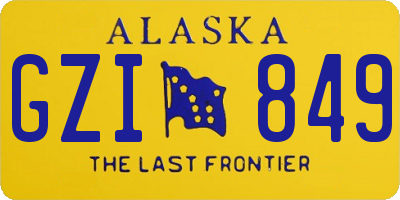 AK license plate GZI849