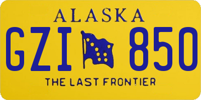 AK license plate GZI850