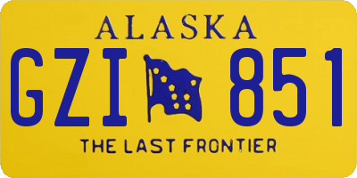 AK license plate GZI851