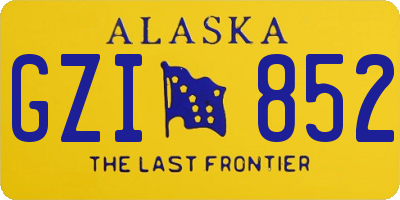 AK license plate GZI852