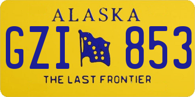 AK license plate GZI853