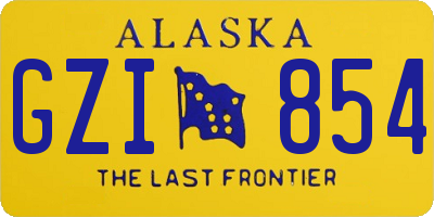 AK license plate GZI854