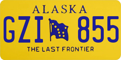 AK license plate GZI855