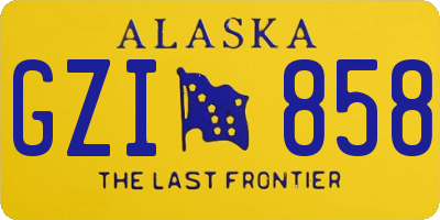 AK license plate GZI858