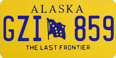 AK license plate GZI859