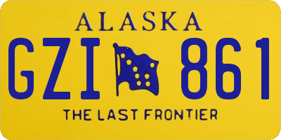 AK license plate GZI861
