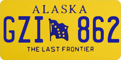 AK license plate GZI862