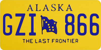 AK license plate GZI866