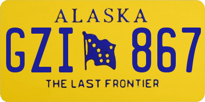 AK license plate GZI867