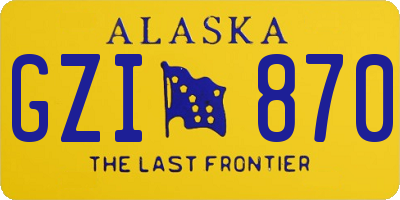 AK license plate GZI870
