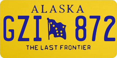 AK license plate GZI872