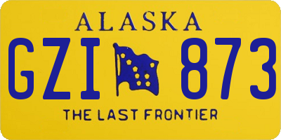 AK license plate GZI873