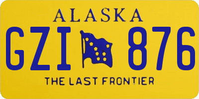 AK license plate GZI876