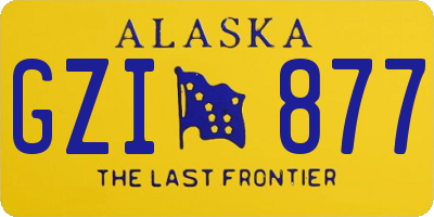 AK license plate GZI877