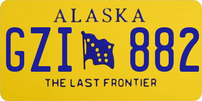 AK license plate GZI882