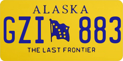 AK license plate GZI883