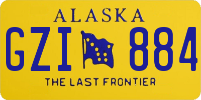 AK license plate GZI884