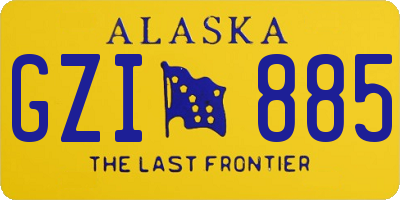 AK license plate GZI885