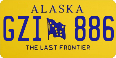 AK license plate GZI886