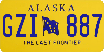 AK license plate GZI887