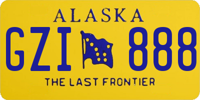 AK license plate GZI888