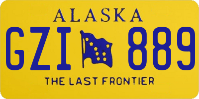 AK license plate GZI889