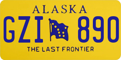 AK license plate GZI890