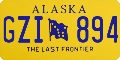 AK license plate GZI894