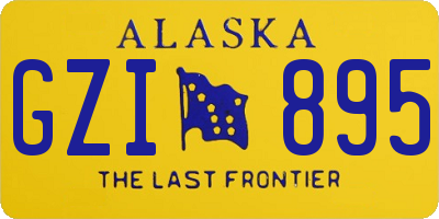 AK license plate GZI895