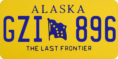 AK license plate GZI896