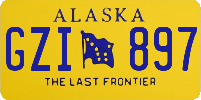 AK license plate GZI897