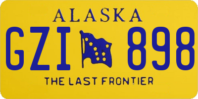 AK license plate GZI898