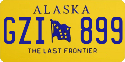 AK license plate GZI899