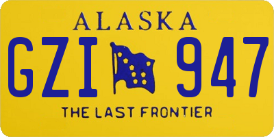 AK license plate GZI947