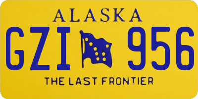 AK license plate GZI956