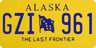 AK license plate GZI961