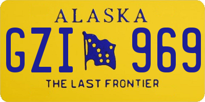 AK license plate GZI969