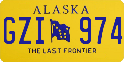 AK license plate GZI974