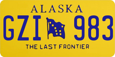 AK license plate GZI983