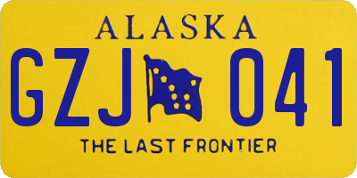 AK license plate GZJ041