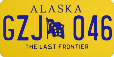 AK license plate GZJ046