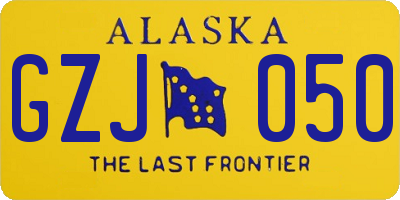 AK license plate GZJ050