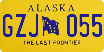 AK license plate GZJ055
