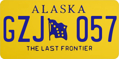 AK license plate GZJ057