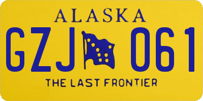 AK license plate GZJ061