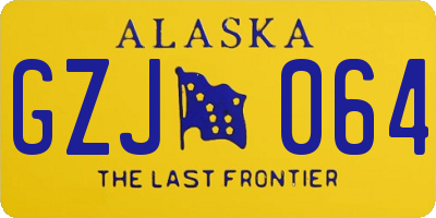 AK license plate GZJ064