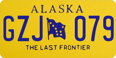 AK license plate GZJ079