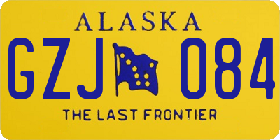 AK license plate GZJ084